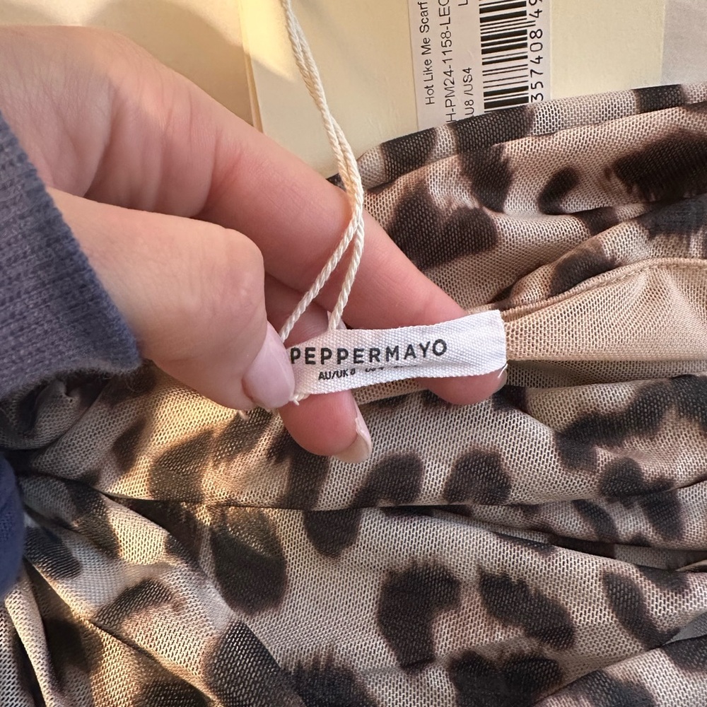 Peppermayo Exclusive - Hot Like Me Scarf Top - Leopard - Picture 3 of 6